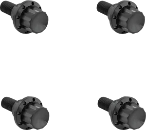 Juego de tornillos de titanio de 12 puntos para parabrisas - Kit de pernos 12PT negro