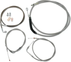 Kit de cable de manillar/línea de freno trenzado en acero inoxidable estándar - 14"