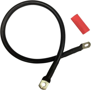 Cable de batería con tubo termorretráctil opcional - 20" negro