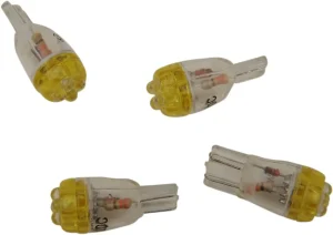 Mini bombilla LED sin casquillo - wedge ámbar 12V