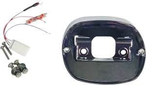 Base de luz trasera para Harley-Davidson - Placa cromada
