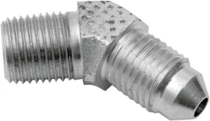 Racor acero cromado para línea de freno - adaptador AN-3X1/8" 45° Cromo