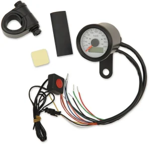 Velocímetro mini programable métrico 1-7/8" con luces indicadoras