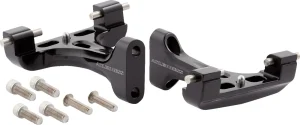 Soportes forjados para plataformas de acompañante - Estribera pasajero forjada todo Negro