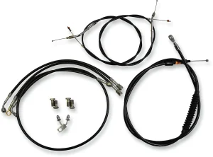 Kit de cable de manillar/línea de freno de vinilo negro estándar - 14"