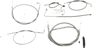 Kit de cable de manillar/línea de freno trenzado en acero inoxidable estándar