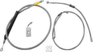 Kit de cable de manillar/línea de freno trenzado en acero inoxidable estándar - cables C 16" ABS SFTL18
