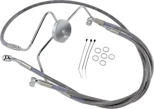 Kit de latiguillo de freno de acero inoxidable de longitud extendida - 10"