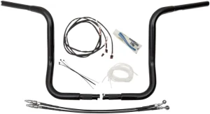 Kit de manillar redondo EZ Install de 1-1/4" - 14" negro RT L FL