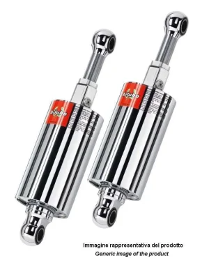 Amortiguadores HMG estándar cromados - trasero Softail 84-99