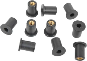 Tuercas de valona con goma - pozo 6-32