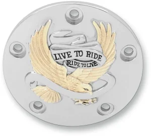 Tapa de encendido Live to Ride - platinos dorada