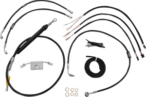 Kit completo de cables y latiguillo de freno de manillar trenzado en vinilo negro - CB D AB 13"SFT18