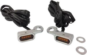 Luces LED de posición para intermitentes - manubrio CROMO/ÁMBAR