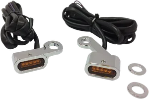 Luces LED de posición para intermitentes - manubrio CROMO/ÁMBAR