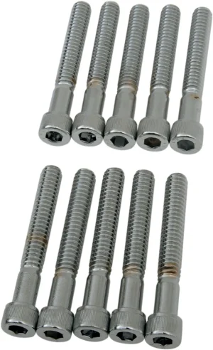 Tornillos de cabeza Allen - 1/4-20X1,75 moleteado cromado