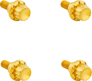 Juego de tornillos de titanio de 12 puntos para parabrisas - Kit de pernos 12PT dorado