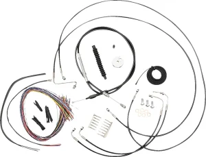 Kit completo de cables y latiguillo de freno de manillar trenzado en vinilo negro - CB D AB 8" SFT18