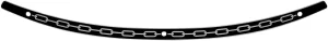 Moldura de parabrisas de acero inoxidable - OEM-FAIRING Chain negro <span style="color: red;font-size: 0,5em">- ALMACEN USA-</span>