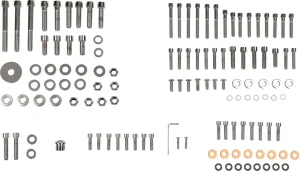 Kit completo de tornillos de motor - cabeza-hexagonal Cromo liso <span style="color: red;font-size: 0,5em">- ALMACEN USA-</span>