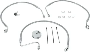 Kit de latiguillos de freno de acero inoxidable - Línea delantera doble disco