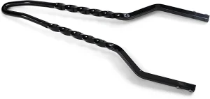 Barras de respaldo Twisted estilo retorcido - Reposabultos twist 18" negro <span style="color: red;font-size: 0,5em">- ALMACEN USA-</span>