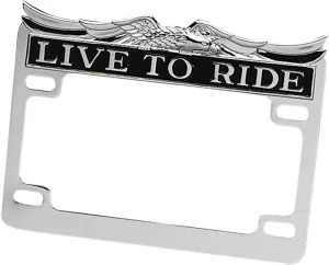 Marco matrícula "Live To Ride" <span style="color: red;font-size: 0,5em">- ALMACEN USA-</span>