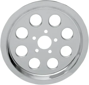 Inserto exterior cromado polea trasera - Cubierta correa Chrome 70T