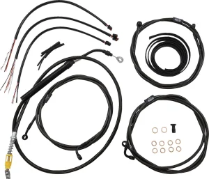 Kit Completo de Cables/Línea de Freno de Manillar Midnight Trenzado - cables CM AB 15-17 RG21
