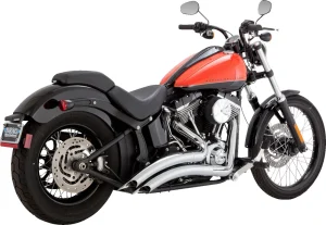 Sistema de escape 2-into-2 Big Radius - Cromo 86-09 Softail <span style="color: red;font-size: 0,5em">- ALMACEN USA-</span>