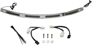 Genesis® 4 Dynamic LED moldura de parabrisas Batwing - Embellecedor WSHLD FLHT SEQ cromo