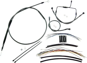 Kit de instalación de manillar Black Pearl™ Designer - cables de control TOURING cromo negro