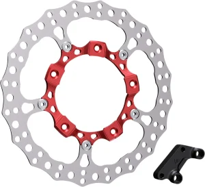 Kit disco de freno 100% flotante Big Brake de 14" - FF lado izquierdo rojo