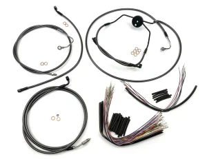 Kit de instalación de manillar Black Pearl™ Designer - cables de mando BP CVO