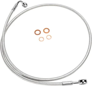 Línea de freno delantero de disco simple trenzada E-Z Align