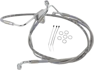 Kit de latiguillo de freno de acero inoxidable de longitud extendida - delantero alargado 6"