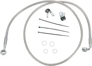 Kit de latiguillo de freno de acero inoxidable de longitud extendida - delantero alargado 6"