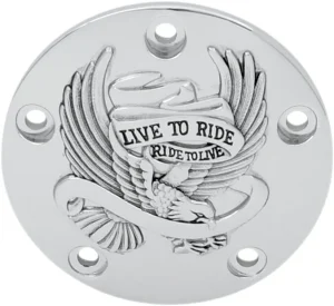Tapa de encendido Live to Ride - platinos cromada