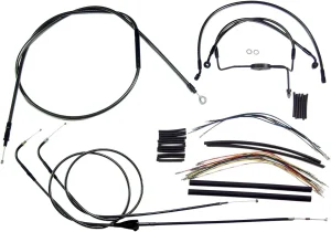 Kit de instalación de manillar Black Pearl™ Designer - cables de control TOURING cromo negro