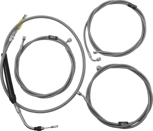 Kit de cable de manillar/línea de freno trenzado en acero inoxidable estándar - cables C AB 15-17 FL21