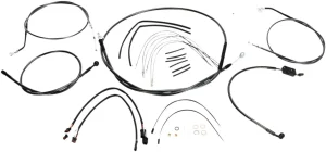 Kit de instalación de manillar Black Pearl™ Designer - cables de control SPORTSTER cromo negro
