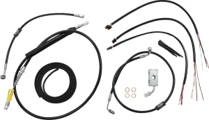 Kit completo de cables y latiguillo de freno de manillar trenzado en vinilo negro - CB 16"ABS SFTL18