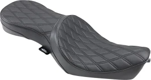 Asiento Double Bucket para dos en vinilo - bajo de doble cubeta diamante negro
