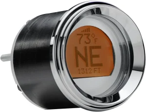 Brújula GPS LCD 2-3/16" independiente - cromo plateado