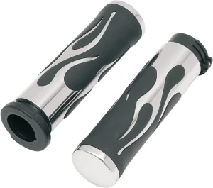 Puños Flamed - Puños Flame TOURING cromo/caucho
