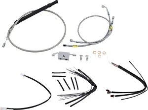 Kit de cables de manillar y latiguillo de freno para manillares Burly Ape - 16"