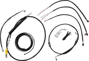 Kit completo de cables y latiguillo de freno de manillar trenzado en vinilo negro - CB 19"ABS SFTL18