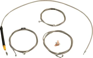Kit de cable de manillar/línea de freno trenzado en acero inoxidable estándar - 18"-20"
