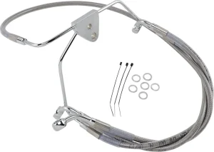 Kit de latiguillo de freno de acero inoxidable de longitud extendida - delantero alargado 4"