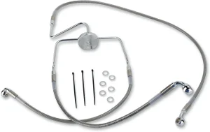 Kit de latiguillo de freno de acero inoxidable de longitud extendida - 2"